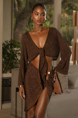 Bronze Luminous Metallic Skirt