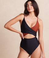 The Sea Breeze Cutout One-Piece - Amber & Sea Urchin
