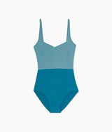 The Long Torso Seascape Sweetheart One Piece - Bluestone & Mist