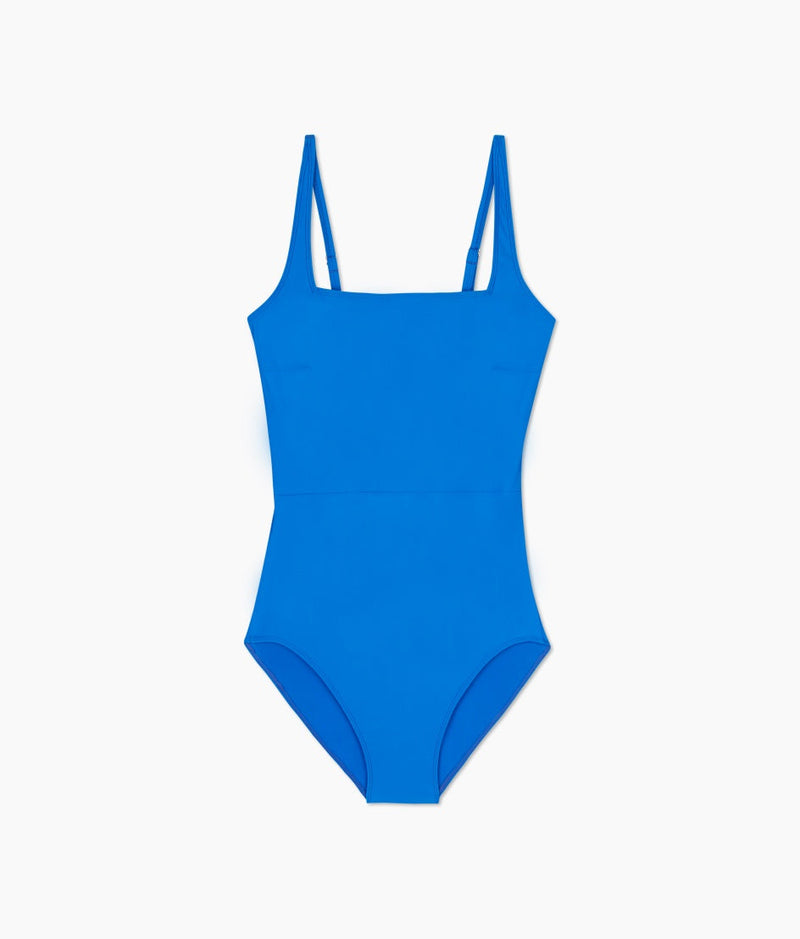 The Seaway Square Neck One-Piece - Azure