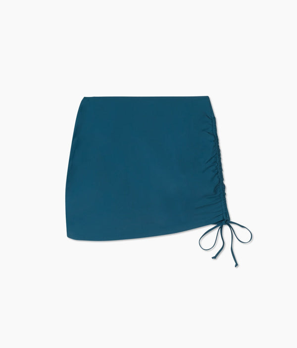 The Cinched Swim Skirt - Seaweed