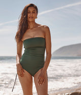 The DreamDrape Cinched Bandeau - Olive