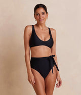 The Side-Tie High Leg High Rise Bottoms - Sea Urchin