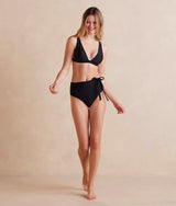 The Side-Tie High Leg High Rise Bottoms - Sea Urchin