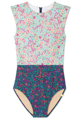 The Surf - Radiant Floral Mix in Deep Sea & White Sand
