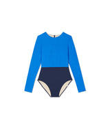 The Long Sleeve Surf - Azure & Deep Sea