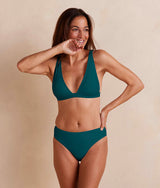 The Plunge Bikini Top - Seaweed