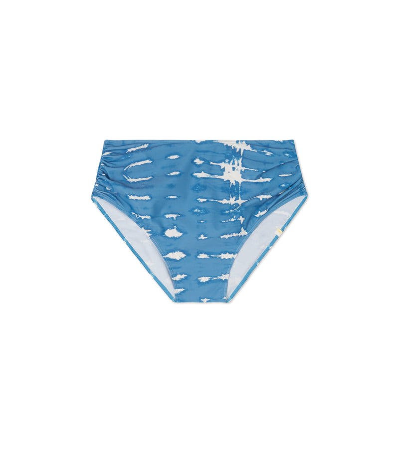 The Ruched High Leg High Rise Bottom - Summer Tie Dye