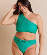 The Tie Belt High Leg Mid Rise Bottom - Seaglass