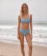 The Tie Oasis Bikini Top - Meadow Floral in Mist