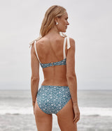 The Tie Oasis Bikini Top - Meadow Floral in Mist