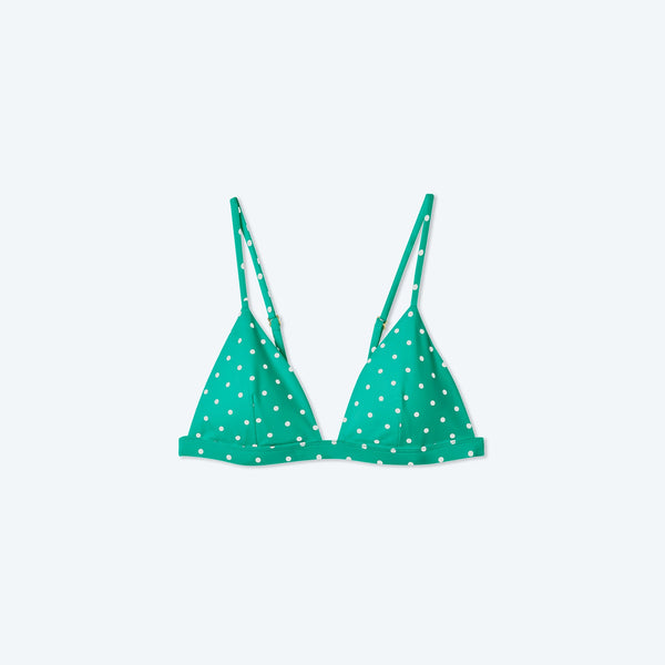 The Triangle Bikini Top - Seaglass Dot