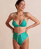The Triangle Bikini Top - Seaglass Dot