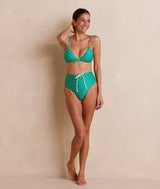 The Triangle Bikini Top - Seaglass Dot