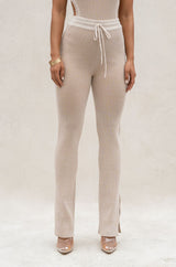 Taupe/White Faya Ribbed Pants