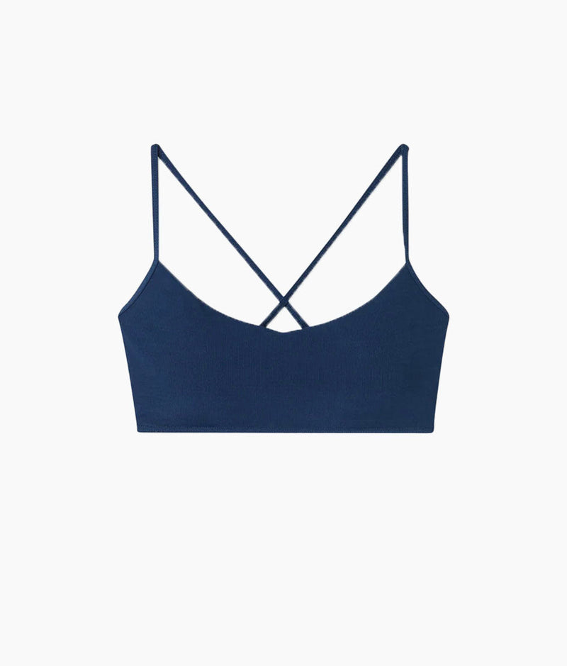 The Maternity Ribbed Voyager Bikini Top - Deep Sea