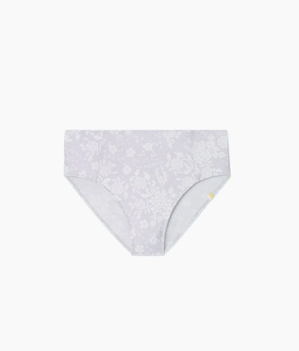 The Seamed High Leg High Rise Bottom - Vintage Floral in Lavender