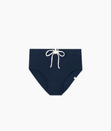 The Lace-Up High Leg High Rise Bikini Bottom - Deep Sea