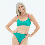 The Voyager Bikini Top - Seaglass & Hibiscus